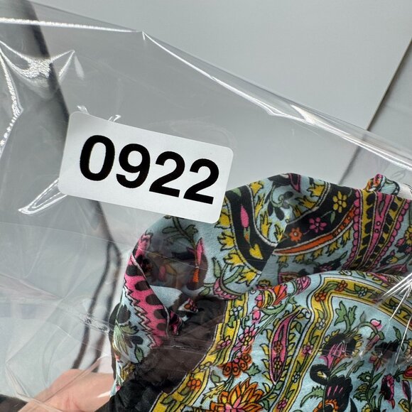 Ultra Pink Women 2X Floral Paisley Print V Neck Tunic Dress Empire Waist Y2K Vtg - Picture 6 of 6